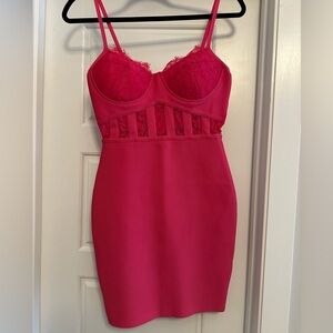 Chic Fuchsia Lace Chemise